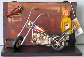 Оригинальная композиция American bike - настенное панно для любителей мотоциклов