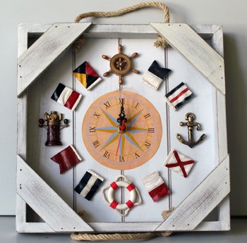 Панно с встроенными часами 