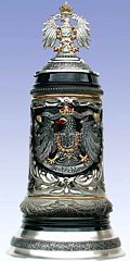 Оригинальная керамика из Германии - подарок мужчине, пивная кружка с гербовым немецким орлом