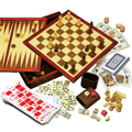 Игровой набор - 7 игр - настольные игры - шахматы, шашки, нарды, карты, кости , покер, лото 