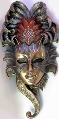 Интерьерная маска в венецианском стиле, бронзовое покрытие