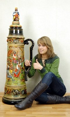 Эксклюзивная пивная кружка, керамика в интерьер, Германия 