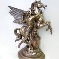 Персей - победитель медузы Горгоны, бронзированная статуэтка